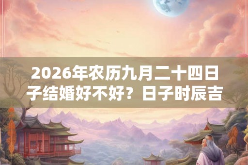 2026年农历九月二十四日子结婚好不好？日子时辰吉凶如何？