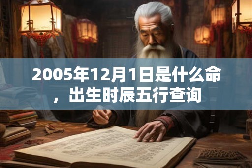 2005年12月1日是什么命,出生时辰五行查询 2005年12月1日是什么命,出生时辰五行查询