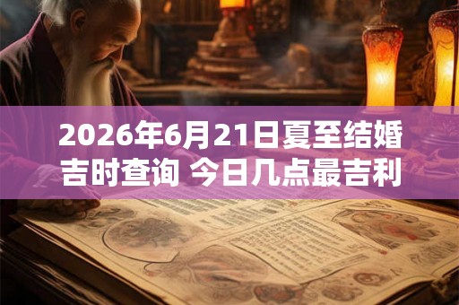 2026年6月21日夏至结婚吉时查询 今日几点最吉利