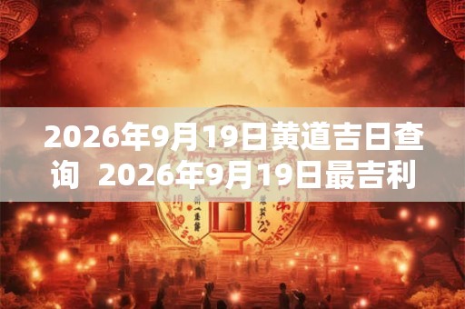 2026年9月19日黄道吉日查询  2026年9月19日最吉利的日子