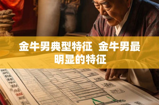 金牛男典型特征  金牛男最明显的特征