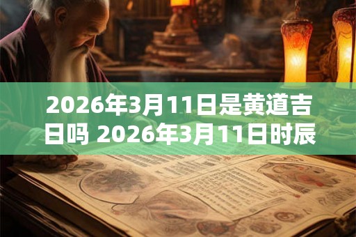 2026年3月11日是黄道吉日吗 2026年3月11日时辰吉凶查询 2026年3月11日是黄道吉日吗 2026年3月11日时辰吉凶查询