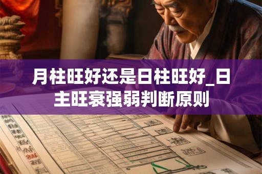 月柱旺好还是日柱旺好_日主旺衰强弱判断原则