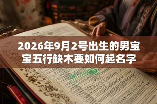 2026年9月2号出生的男宝宝五行缺木要如何起名字
