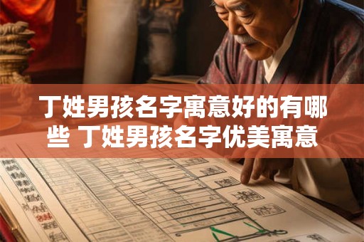 丁姓男孩名字寓意好的有哪些 丁姓男孩名字优美寓意推荐