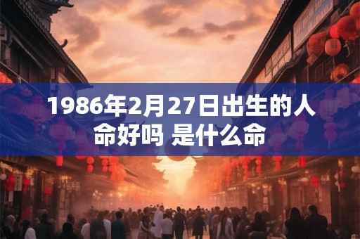 1986年2月27日出生的人命好吗 是什么命