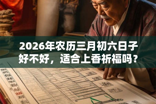2026年农历三月初六日子好不好，适合上香祈福吗？