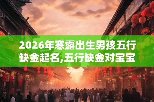 2026年寒露出生男孩五行缺金起名,五行缺金对宝宝影响? 2026年寒露出生男孩五行缺金起名,五行缺金对宝宝影响?