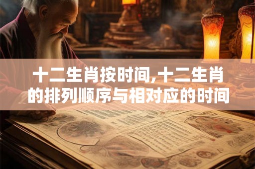 十二生肖按时间,十二生肖的排列顺序与相对应的时间