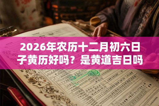 2026年农历十二月初六日子黄历好吗？是黄道吉日吗？