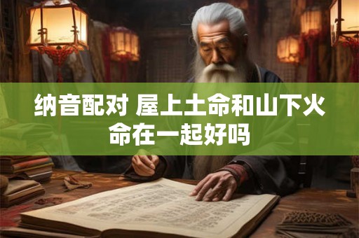 纳音配对 屋上土命和山下火命在一起好吗