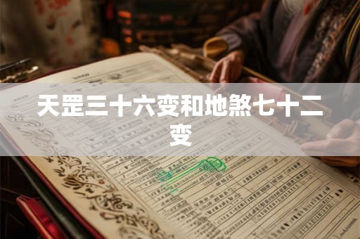 天罡三十六变和地煞七十二变 天罡三十六变和地煞七十二变