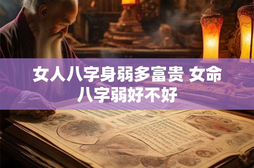 女人八字身弱多富贵 女命八字弱好不好