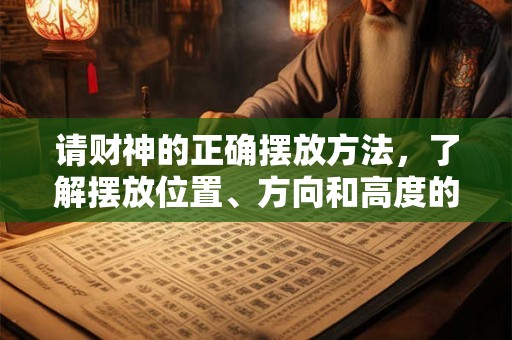 请财神的正确摆放方法，了解摆放位置、方向和高度的注意点