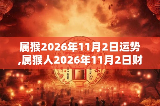 属猴2026年11月2日运势,属猴人2026年11月2日财运,生肖猴2026年11月2日运势