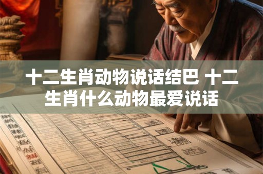 十二生肖动物说话结巴 十二生肖什么动物最爱说话