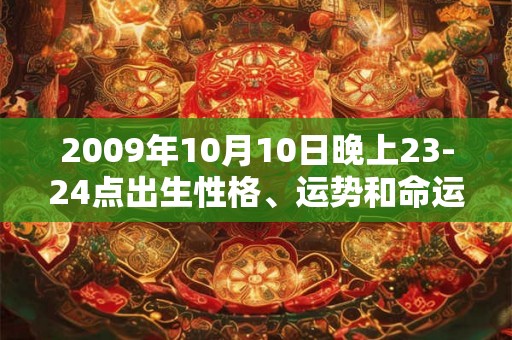 2009年10月10日晚上23-24点出生性格、运势和命运 2009年10月10日晚上23-24点出生性格、运势和命运