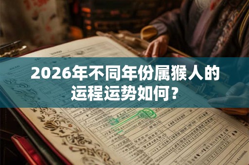 2026年不同年份属猴人的运程运势如何? 2026年不同年份属猴人的运程运势如何?