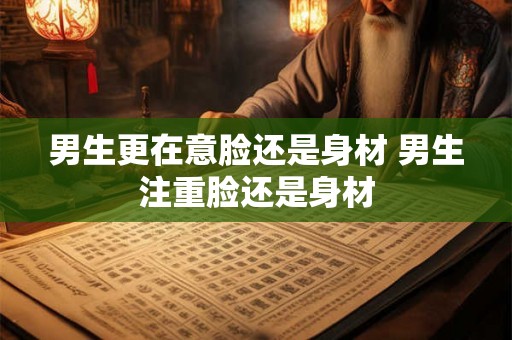男生更在意脸还是身材 男生注重脸还是身材