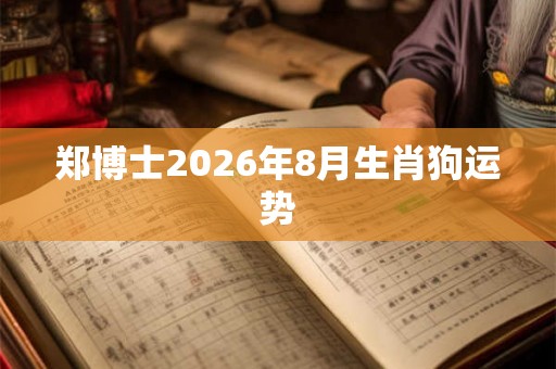 郑博士2026年8月生肖狗运势