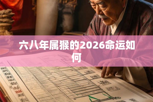六八年属猴的2026命运如何