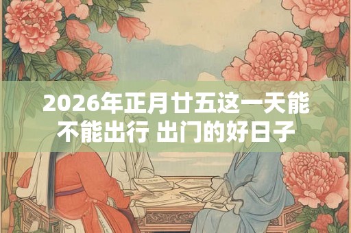 2026年正月廿五这一天能不能出行 出门的好日子