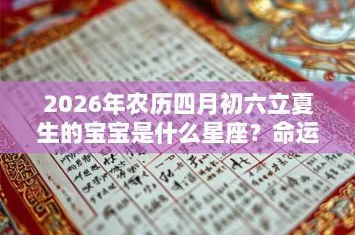 2026年农历四月初六立夏生的宝宝是什么星座？命运好不好？