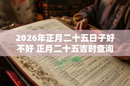2026年正月二十五日子好不好 正月二十五吉时查询 2026年正月二十五日子好不好 正月二十五吉时查询