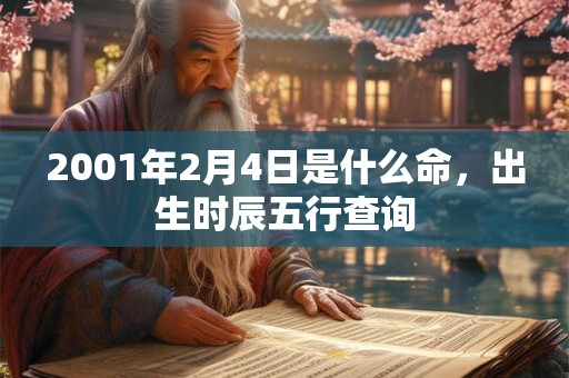 2001年2月4日是什么命，出生时辰五行查询