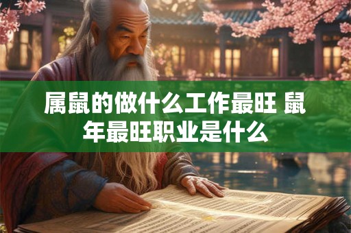 属鼠的做什么工作最旺 鼠年最旺职业是什么