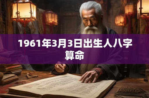 1961年3月3日出生人八字算命