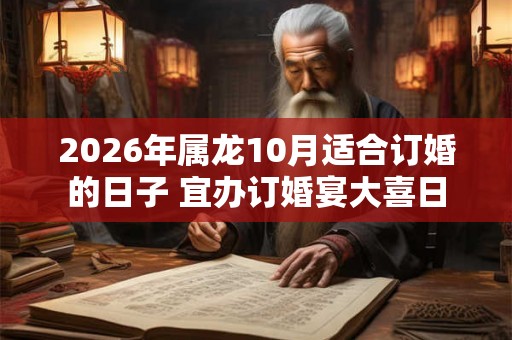 2026年属龙10月适合订婚的日子 宜办订婚宴大喜日 2026年属龙10月适合订婚的日子 宜办订婚宴大喜日
