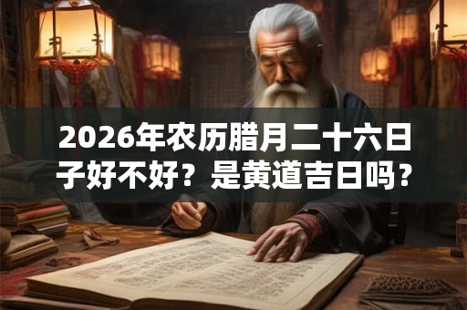 2026年农历腊月二十六日子好不好？是黄道吉日吗？