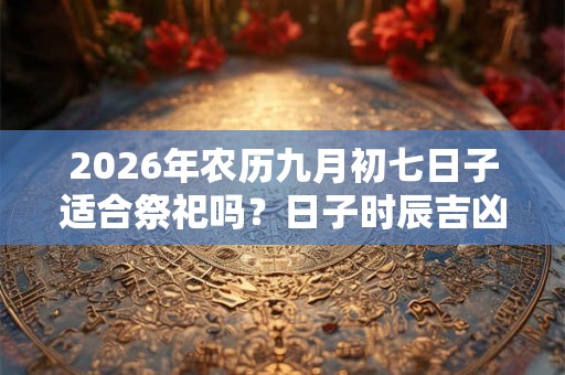 2026年农历九月初七日子适合祭祀吗？日子时辰吉凶有哪些？