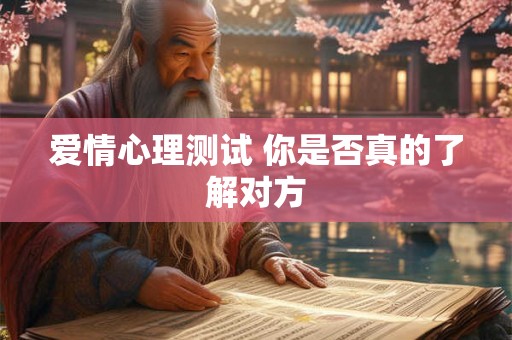 爱情心理测试 你是否真的了解对方 爱情心理测试 你是否真的了解对方