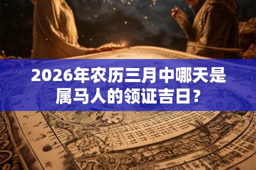 2026年农历三月中哪天是属马人的领证吉日？