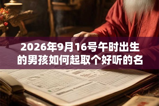 2026年9月16号午时出生的男孩如何起取个好听的名字和五行属性 2026年9月16号午时出生的男孩如何起取个好听的名字和五行属性