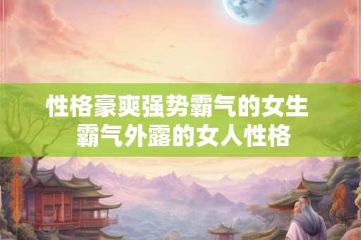 性格豪爽强势霸气的女生 霸气外露的女人性格 性格豪爽强势霸气的女生 霸气外露的女人性格