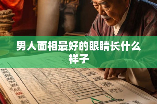 男人面相最好的眼睛长什么样子