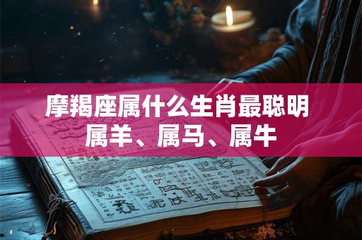 摩羯座属什么生肖最聪明 属羊、属马、属牛