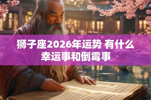 狮子座2026年运势 有什么幸运事和倒霉事