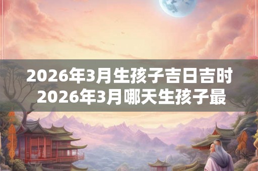 2026年3月生孩子吉日吉时 2026年3月哪天生孩子最吉利 2026年3月生孩子吉日吉时 2026年3月哪天生孩子最吉利