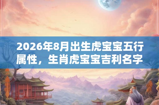 2026年8月出生虎宝宝五行属性,生肖虎宝宝吉利名字 2026年8月出生虎宝宝五行属性,生肖虎宝宝吉利名字