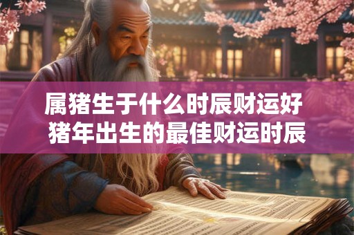 属猪生于什么时辰财运好 猪年出生的最佳财运时辰