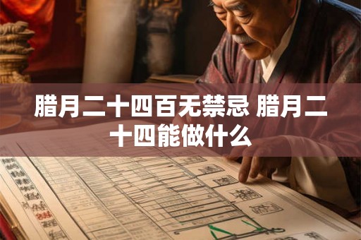 腊月二十四百无禁忌 腊月二十四能做什么