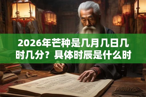2026年芒种是几月几日几时几分？具体时辰是什么时候？