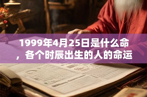 1999年4月25日是什么命,各个时辰出生的人的命运 1999年4月25日是什么命,各个时辰出生的人的命运