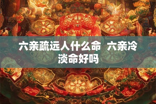 六亲疏远人什么命 六亲冷淡命好吗 六亲疏远人什么命 六亲冷淡命好吗