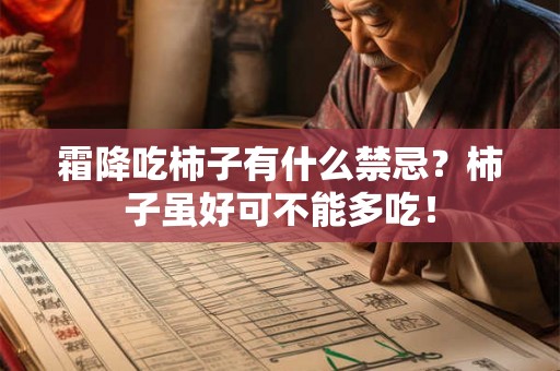 霜降吃柿子有什么禁忌？柿子虽好可不能多吃！