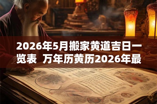 2026年5月搬家黄道吉日一览表  万年历黄历2026年最新版本